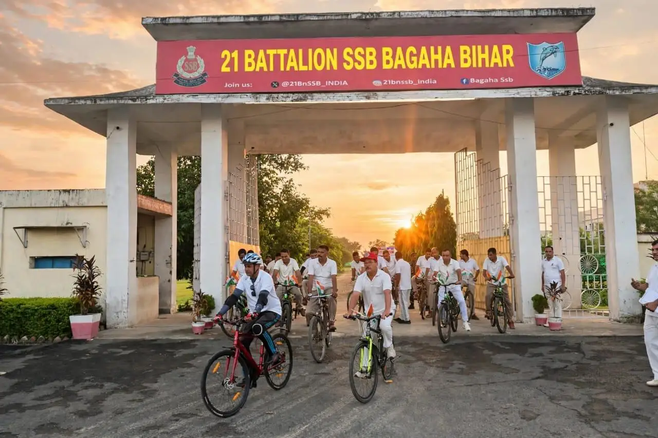 SSB कमांडेंट 21वीं वाहिनी ने ‘फिट इंडिया - संडे ऑन साइकिल’ अभियान को किया तेज, कहा अब हर संडे SSB चलेगी साईकिल पर