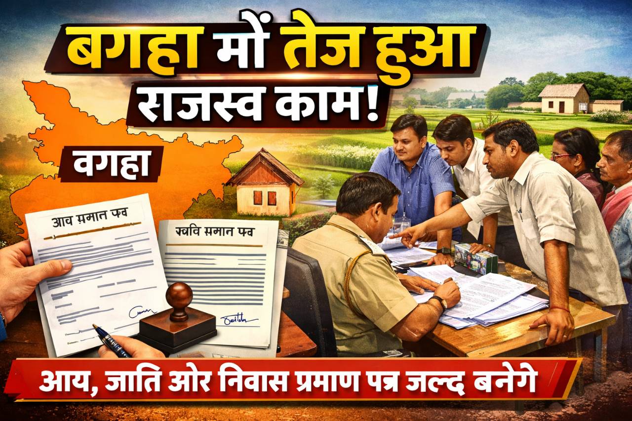 बगहा में राजस्व कार्यों में तेजी: आय, जाति व निवास प्रमाण पत्र अब समय पर होंगे जारी